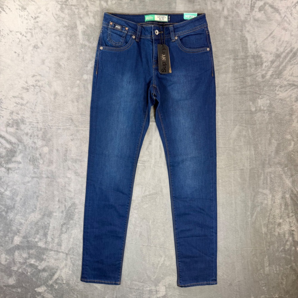 New Superdry Imogen‎ Slim Jeans Women's Size 26x32 Blue Denim Pants